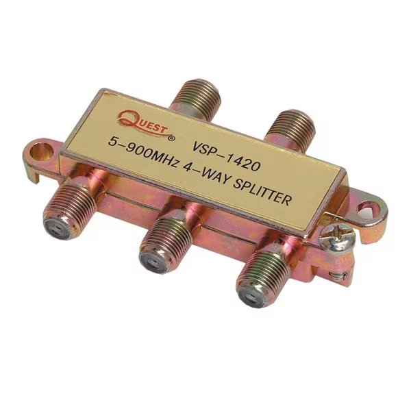 Cable TV Splitter, 900Mhz - 4 Way, Quest Technology International, Mfr#: VSP-1420